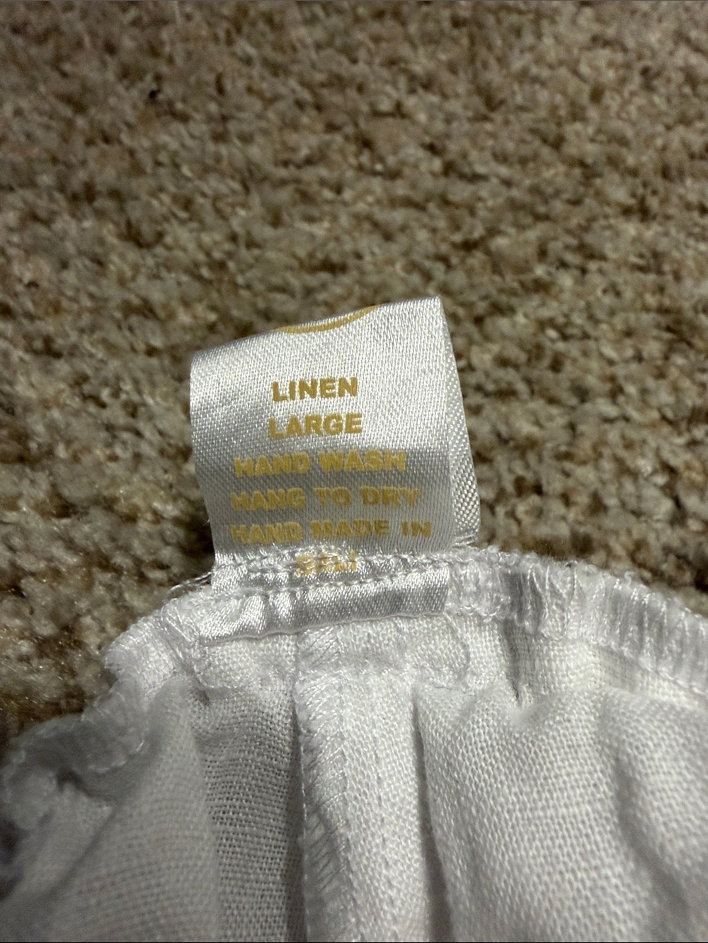 Women's White Elastic-Waist Linen-Feel Bermuda Shorts - Picture 4 of 4